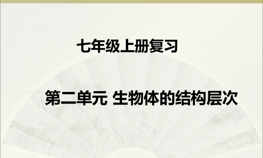 02第二单元 生物体的结构层次.ppt