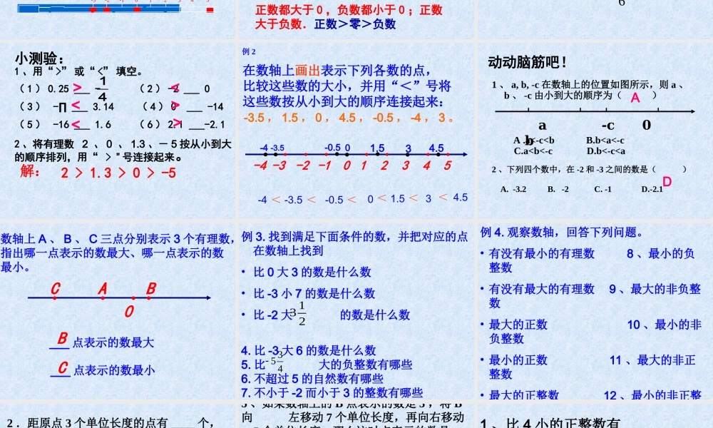 2.2.2 在数轴上比较数的大小.ppt