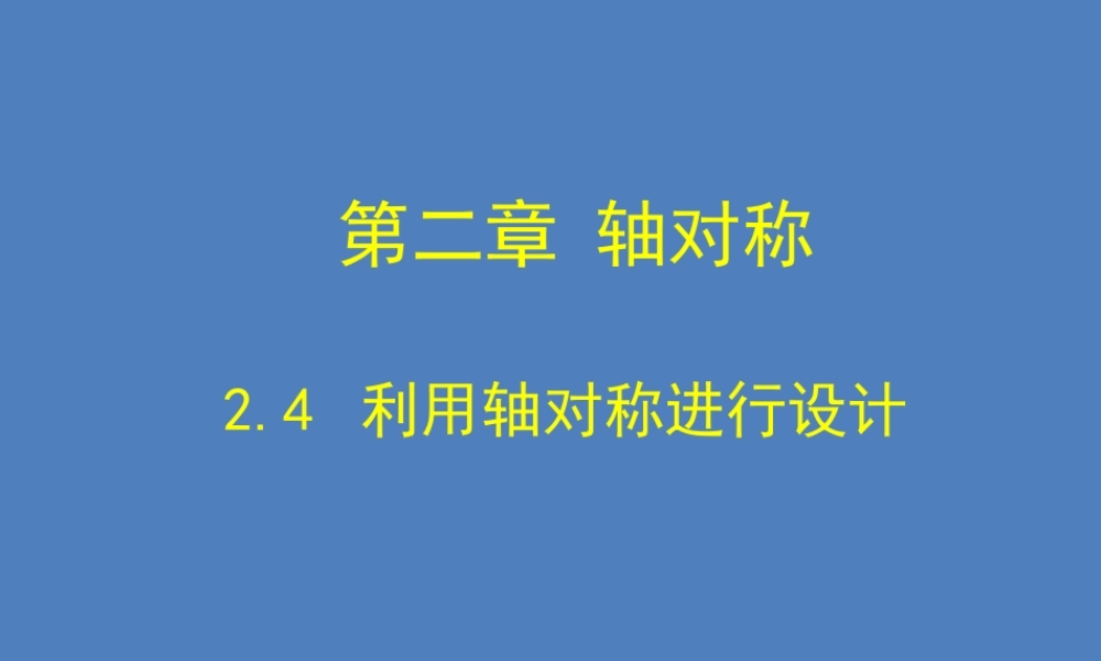 2.4 利用轴对称进行设计.ppt