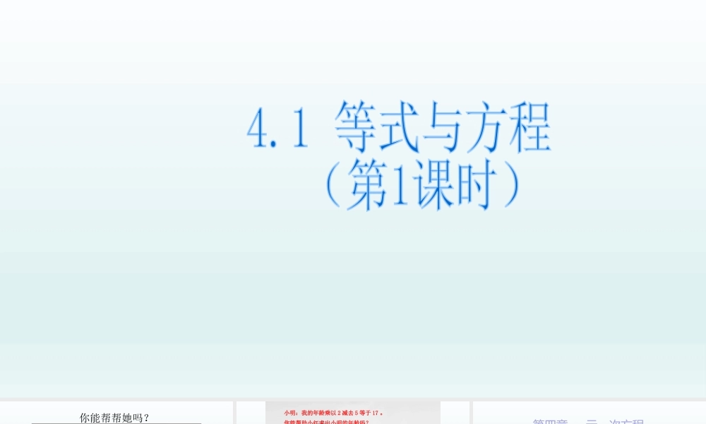 4.1 等式与方程（第1课时）.pptx