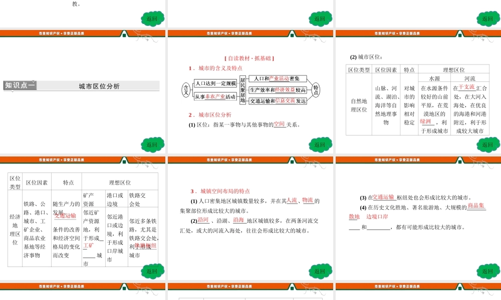 第1部分第二章第一节第1课时城市区位分析与城市土地利用.ppt