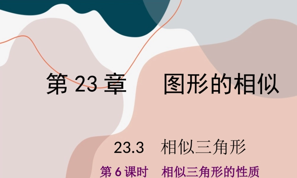 第6课时 相似三角形的性质.ppt
