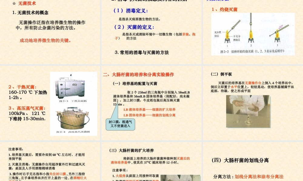 高二生物浙科版选修1课件：1.1 大肠杆菌的培养和分离 （数理化网）.pptx
