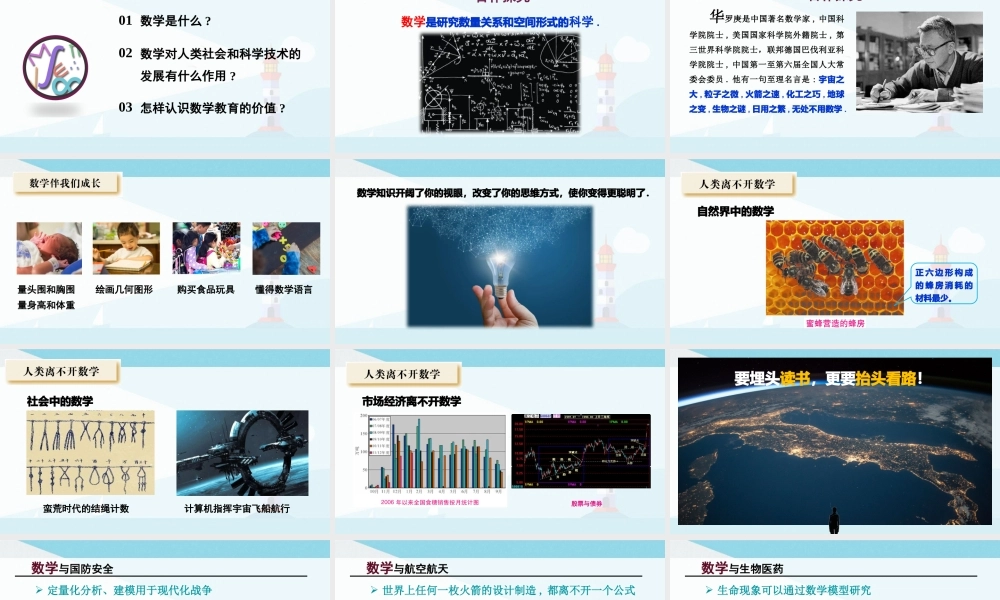 数学伴我们成长人类离不开数学 人人都能学会数学.pptx