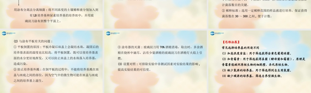 高中生物 第一部分 微生物的利用课件 浙科版选修1.ppt