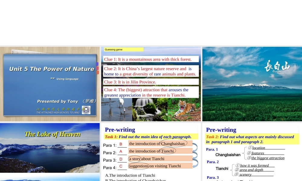 The Lake of Heaven.ppt