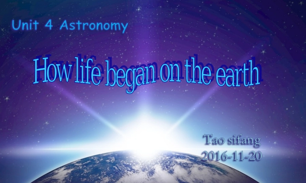 How life began on the earth(1).ppt