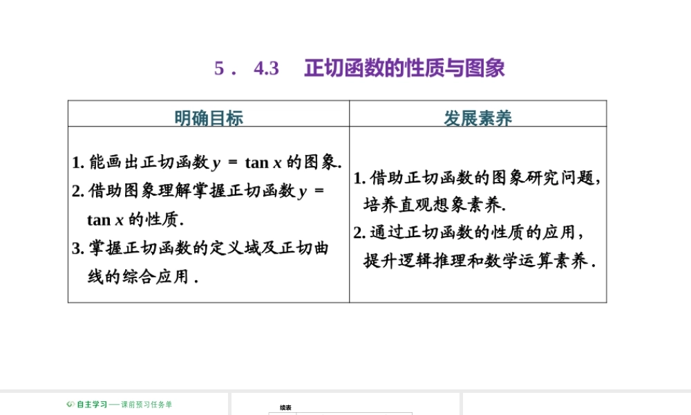 5.4.3 正切函数的性质与图象.pptx