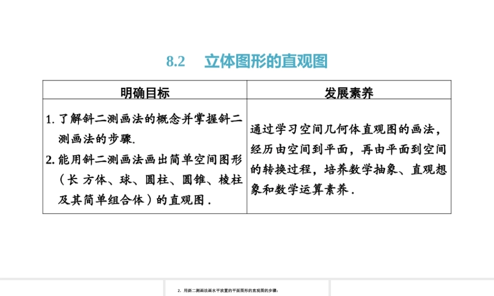 8．2 立体图形的直观图.pptx