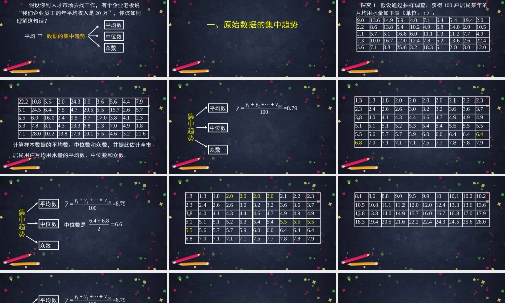 0623高一数学（人教A版）-总体集中趋势的估计 -2PPT【公众号悦过学习分享】.pptx