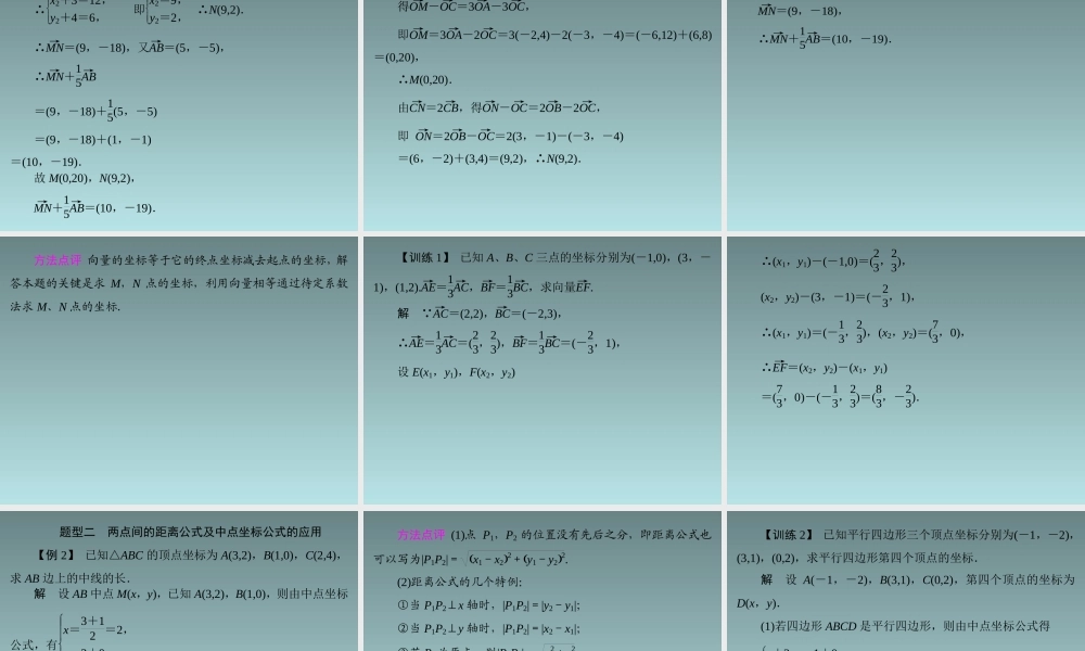 2014-2015学年高中数学 7.1点的坐标课件 湘教版必修3（共32张PPT）.ppt