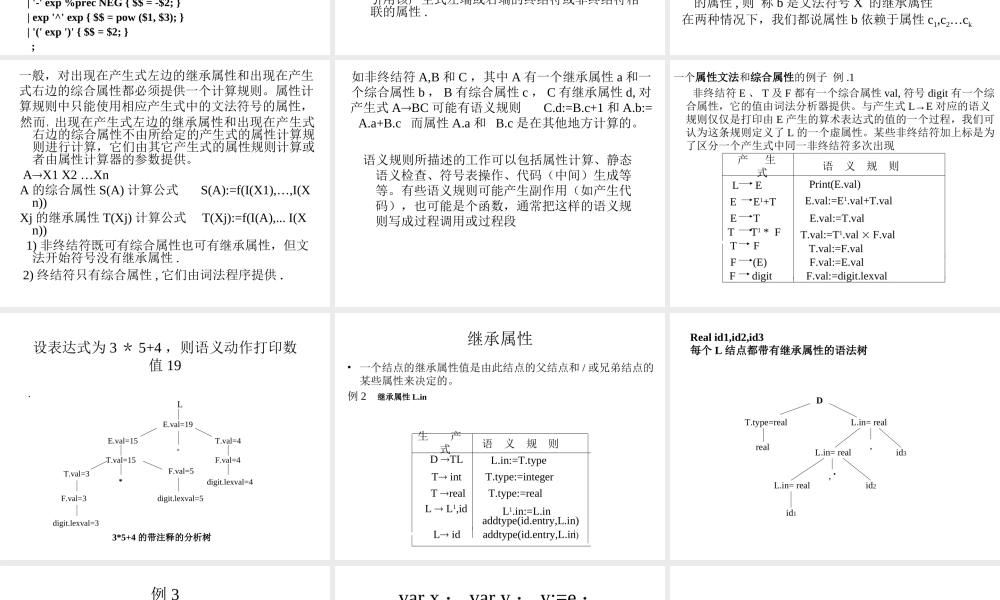 chpt7-2属性文法和语法制导.ppt