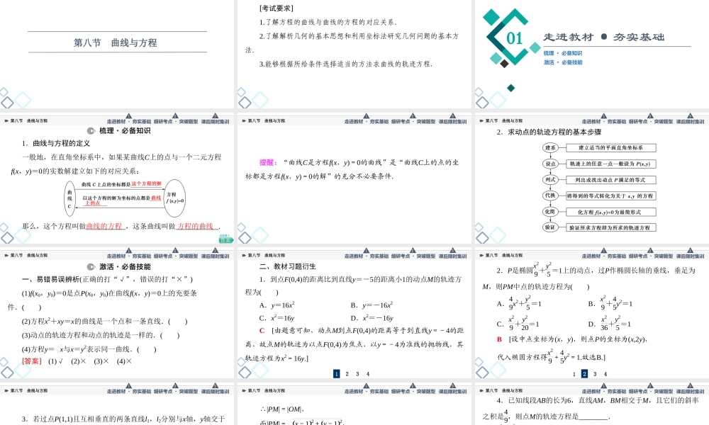 第8章 第8节 曲线与方程.ppt