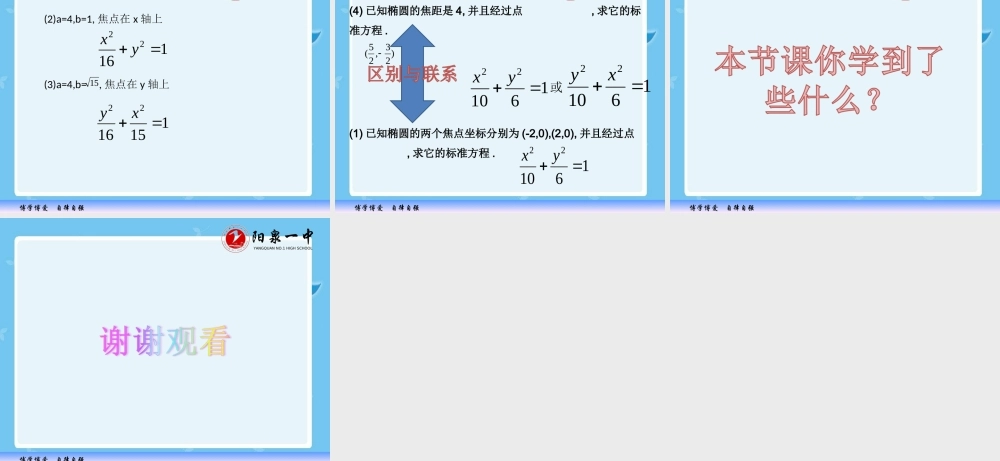 湘教版高中数学选修2-1 2.1.1 椭圆的定义与标准方程教学课件共17张PPT.ppt