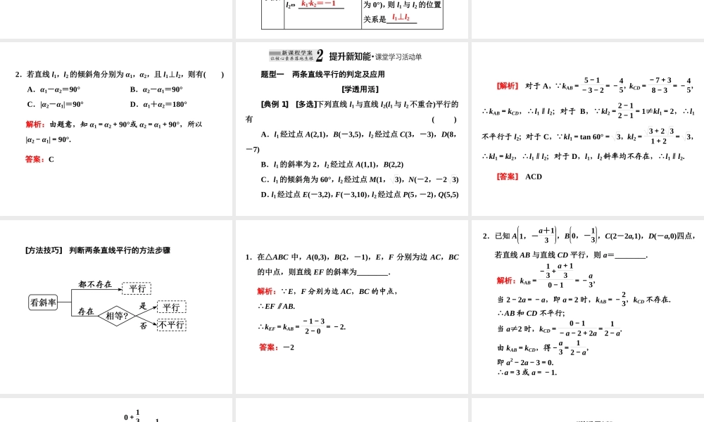 2．1　2.1.2两条直线平行和垂直的判定.ppt