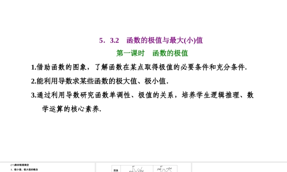 5.3.2函数的极值与最大（小）值第一课时函数的极值.ppt