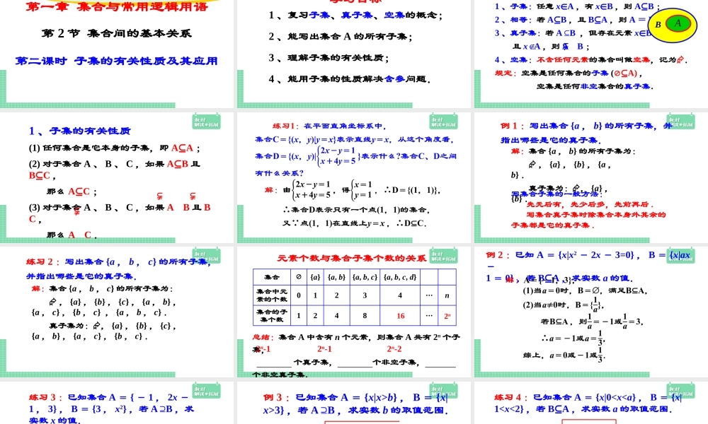 1.2.2子集的有关性质及应用 课件.pptx