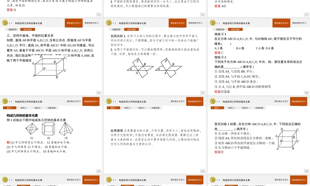 第六章　1.1　构成空间几何体的基本元素.pptx