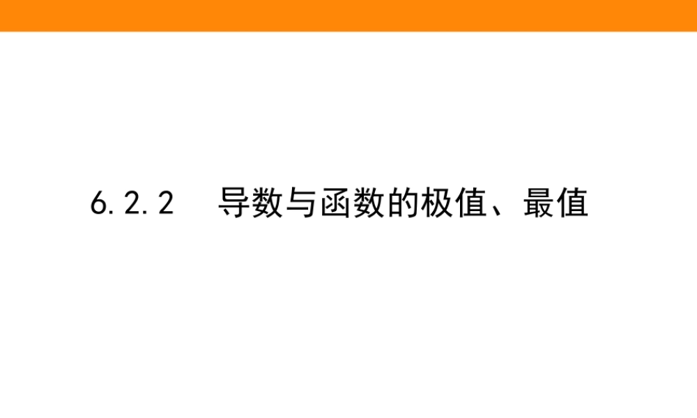 6.2.2銆�瀵兼暟涓庡嚱鏁扮殑鏋佸�笺�佹渶鍊�.ppt
