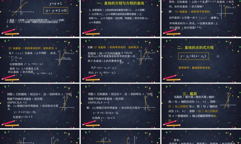 0928高二【数学（人教B版）21】直线的方程（1）-课件.pptx