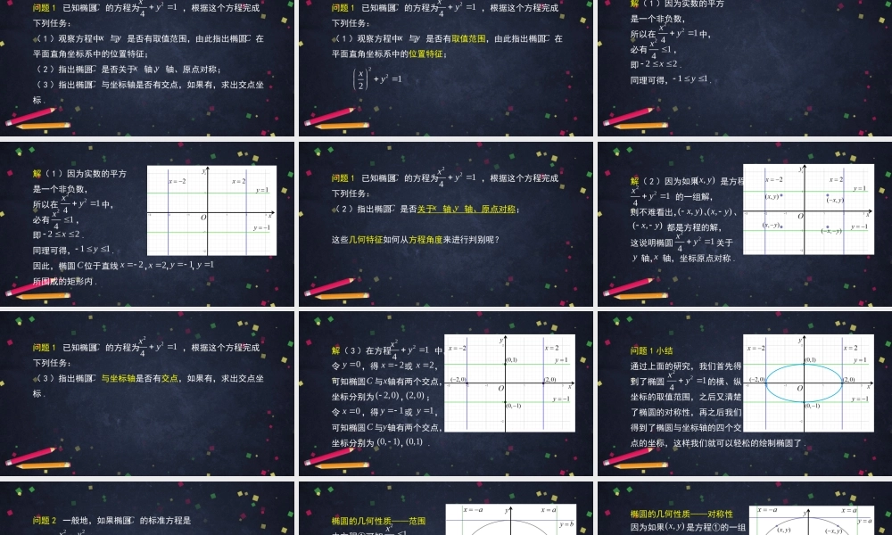 1022高二【数学（人教B版）34】椭圆的几何性质（1）-课件.pptx