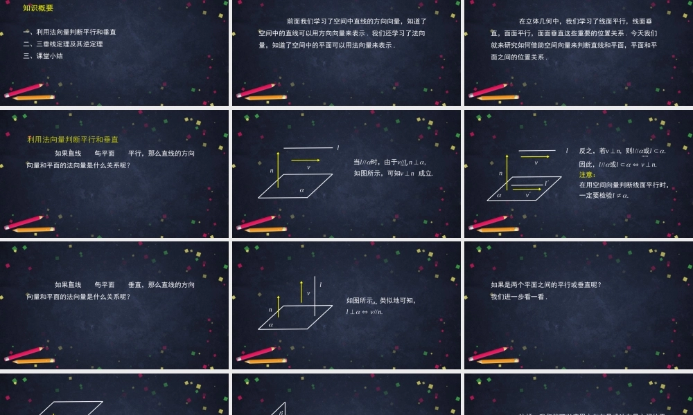 0914高二【数学（人教B版）10】空间中的平面与空间向量（2）-课件.pptx