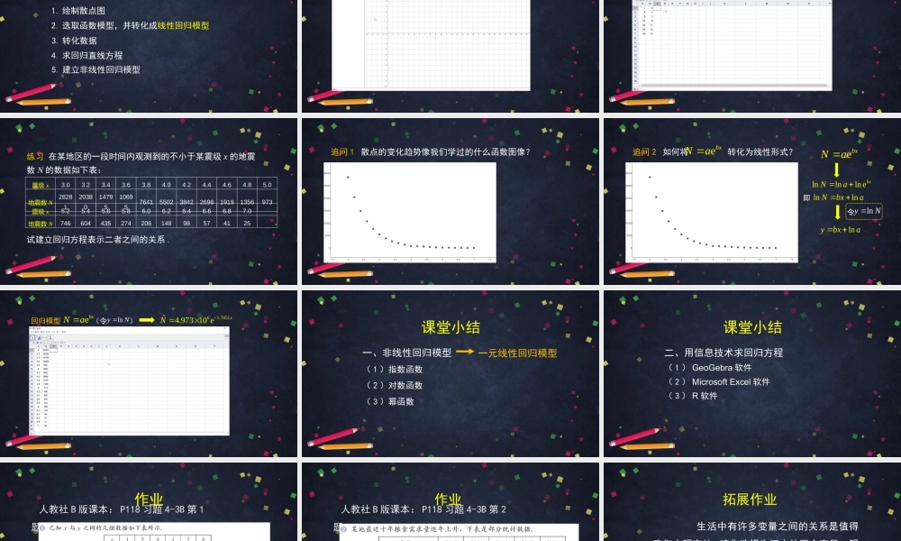 1221高二【数学（人教B版）76】一元线性回归模型（3）-课件(1).pptx
