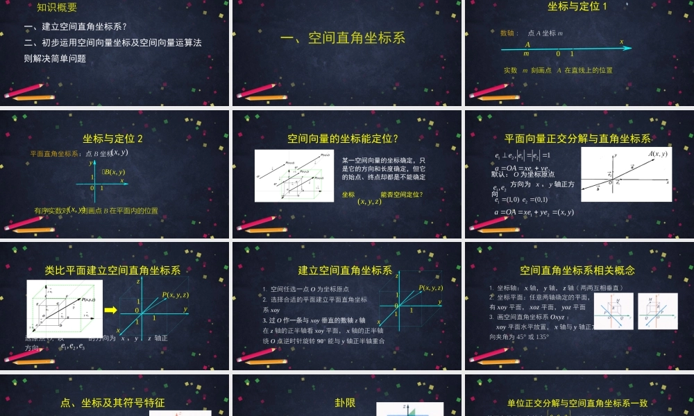 高二【数学（人教B）5】空间向量的坐标与空间直角坐标系（2）-课件.pptx