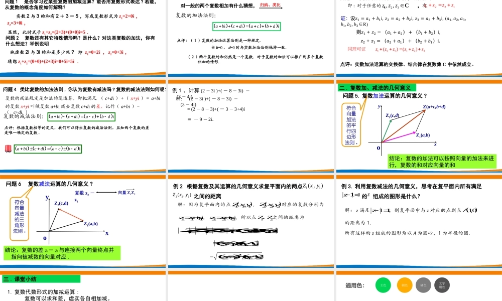 课时3259_7.2.1复数的加 减运算及其几何意义-7.2.1复数的加减法及其几何意义【公众号dc008免费分享】.pptx