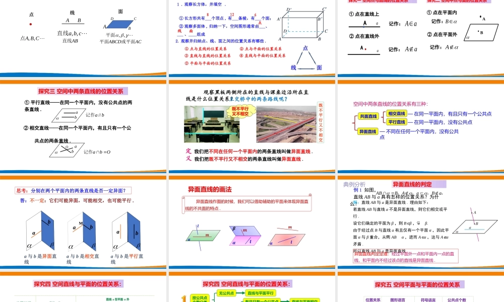 课时3277_8.4.2空间点 直线和平面之间的位置关系-8.4.2空间点、直线和平面之间的位置关系【公众号dc008免费分享】.pptx