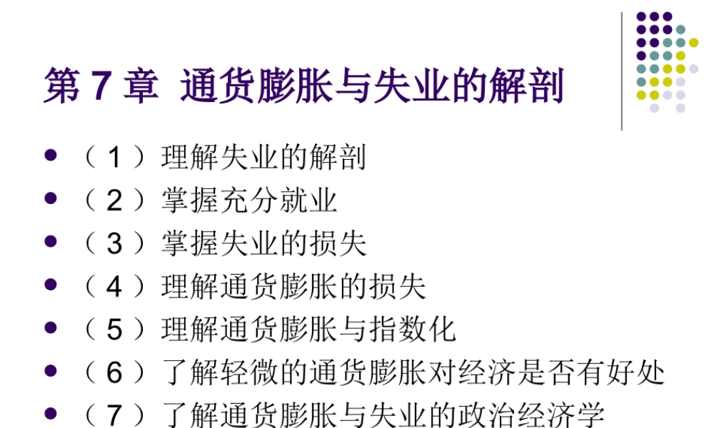 第7章通货膨胀与失业的解剖.ppt