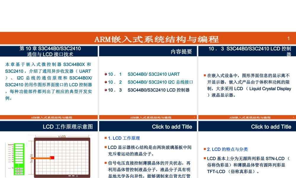第10章S3C44B0S3C2410通信与LCD接口技术(2).ppt