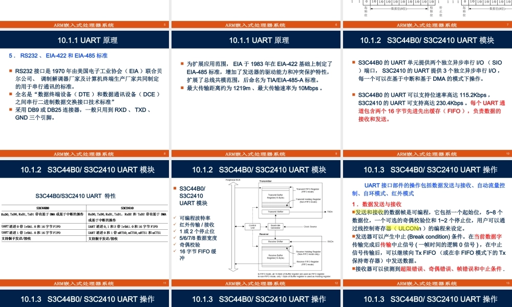 第10章S3C44B0S3C2410通信与LCD接口技术(1).ppt