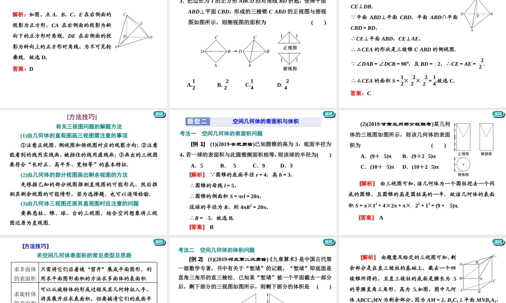 第八章第一节　第2课时　系统题型——空间几何体的表面积、体积.ppt