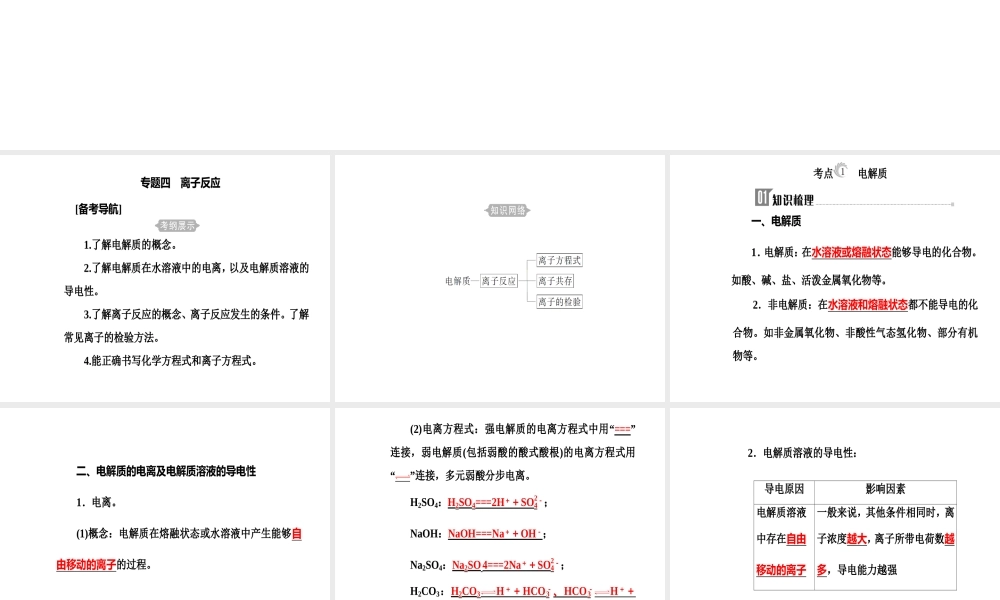 第二章专题四考点1电解质.ppt