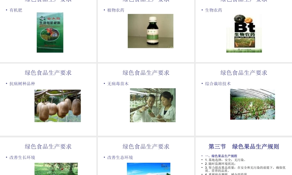 第九章 绿色果品生产.ppt