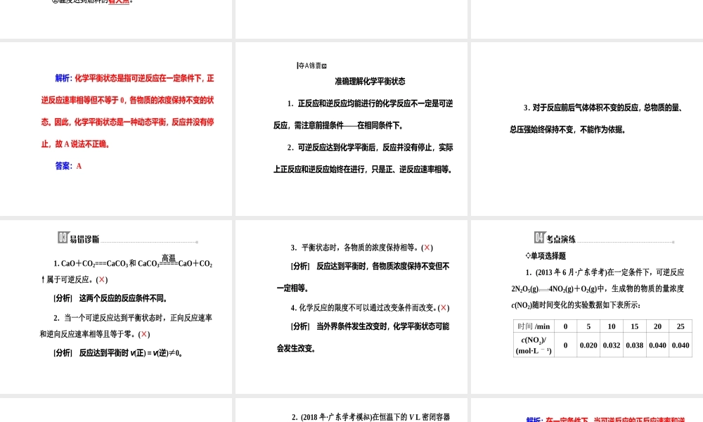 第六章专题十三考点2化学反应限度和反应条件的控制.ppt