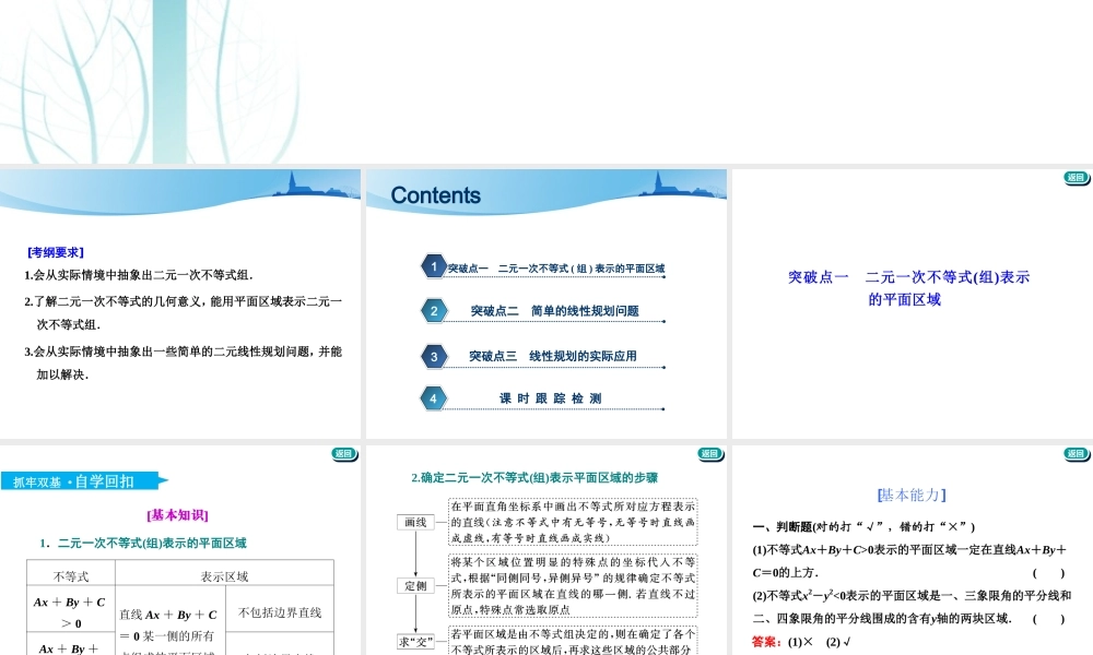 第七章第二节　二元一次不等式(组) 与简单的线性规划问题.ppt