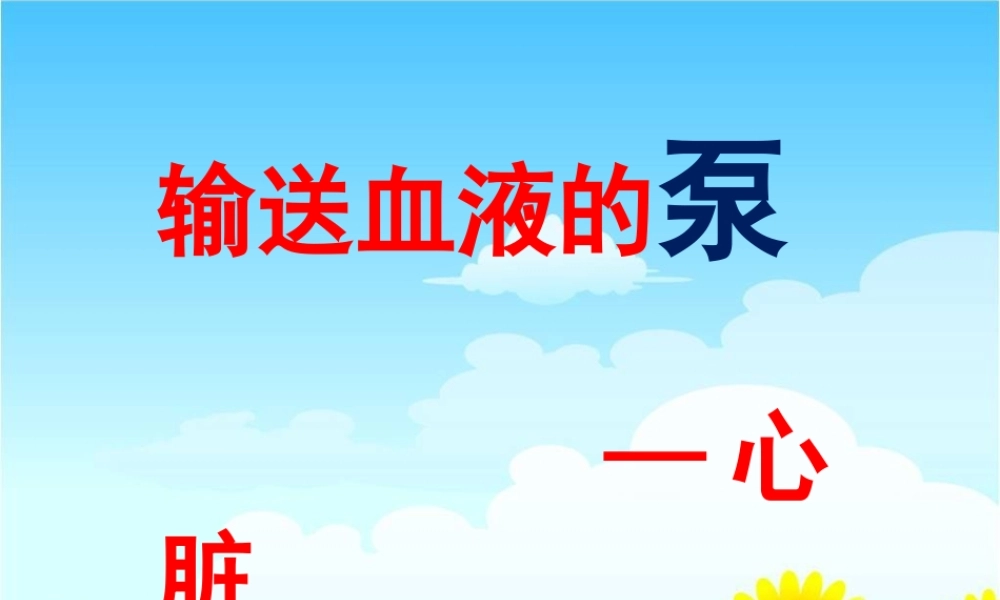 第三节__输送血液的泵心脏-.ppt