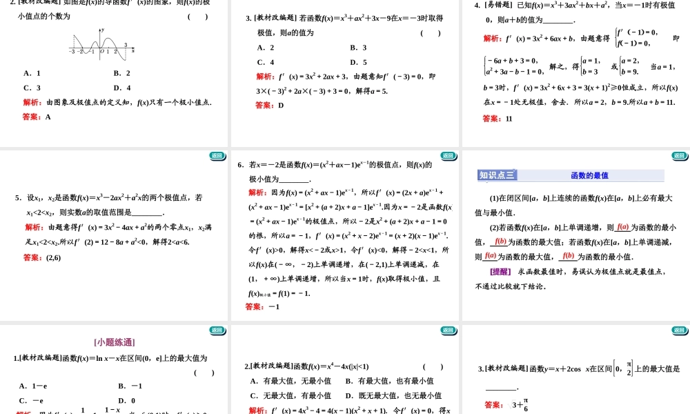 第三章第二节　第1课时　必备知识——导数与函数的单调性、极值与最值.ppt