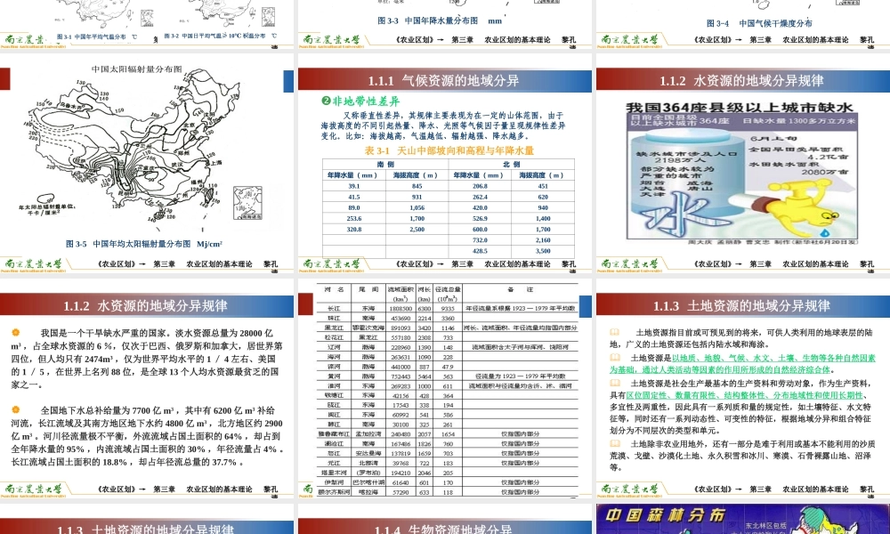 第三章 农业区划的基本理论（2学时）--黎孔清.ppt