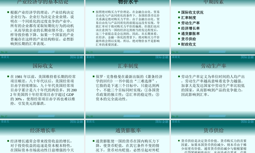 第十讲：影响汇率的因素(1).ppt