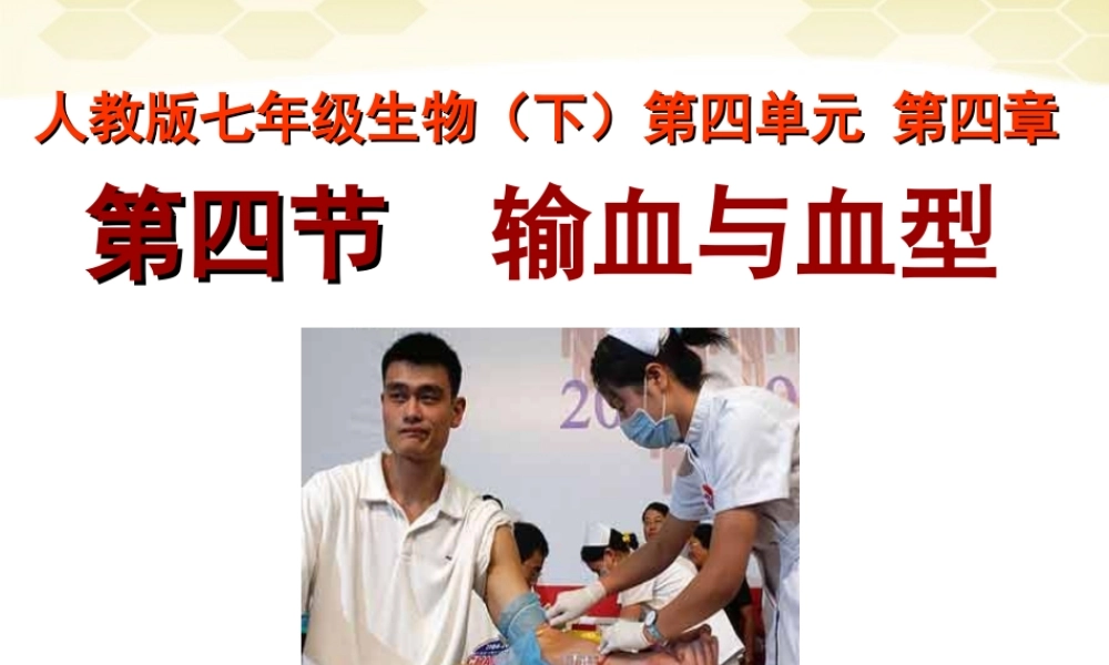 第四节_输血与血型_人教新课标版.ppt