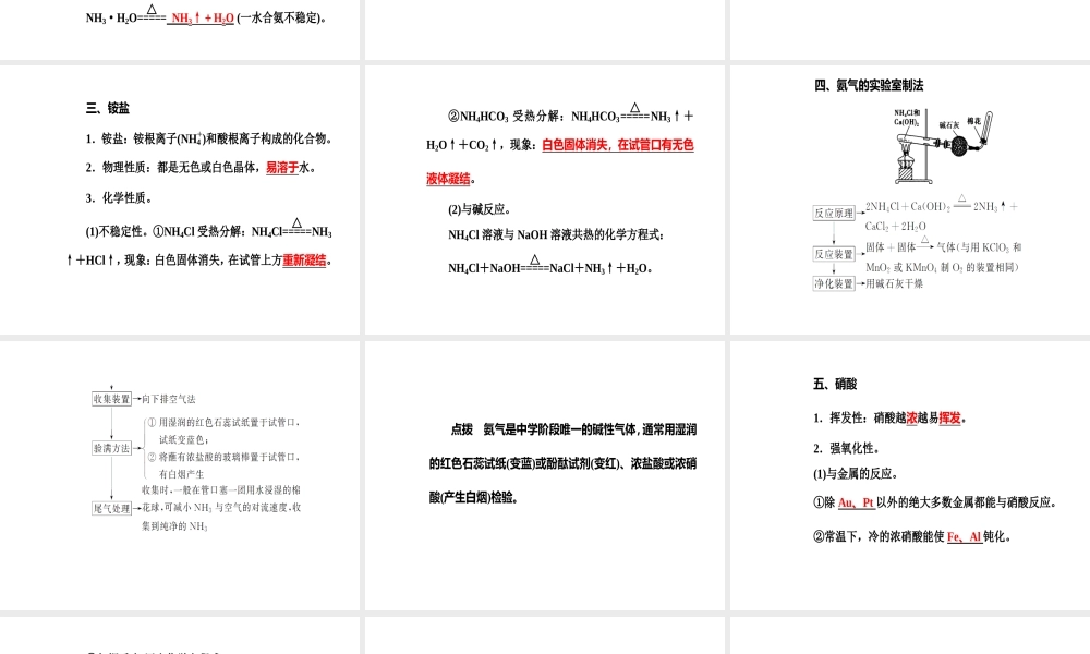 第四章专题九考点2氮及其化合物.ppt