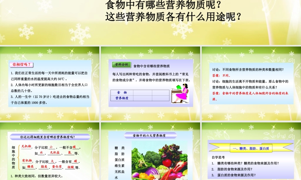 第一节食物中的营养物质.ppt