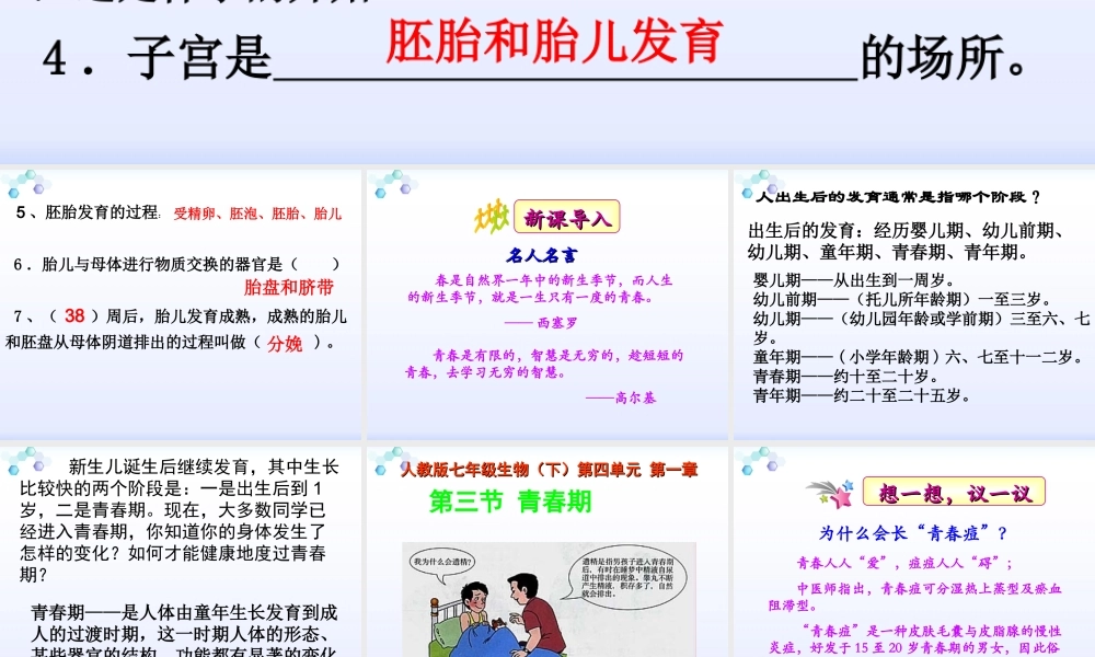 第一章人的由来第三节青春期.ppt