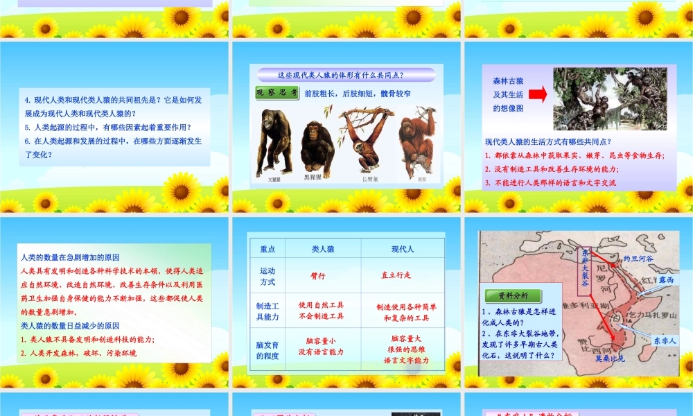 第一章__人的由来_第一节__人类的起源和发展.ppt