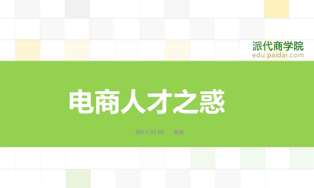 电商人才之惑-李冰.ppt
