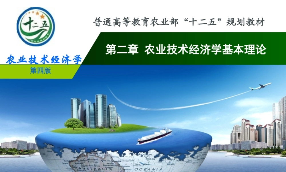 改后第二章 农业技术经济学基本理论.ppt