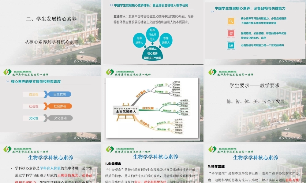 核心素养视域下的高中生物学教学设计（谭兴云20191016).ppt